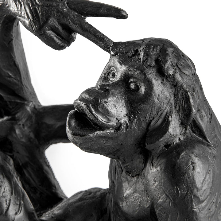 Buchstützen Affen dekorative Affen Buchstütze aus Kunststein (Polyresin) Bookend ist 2,5 KG schwer,