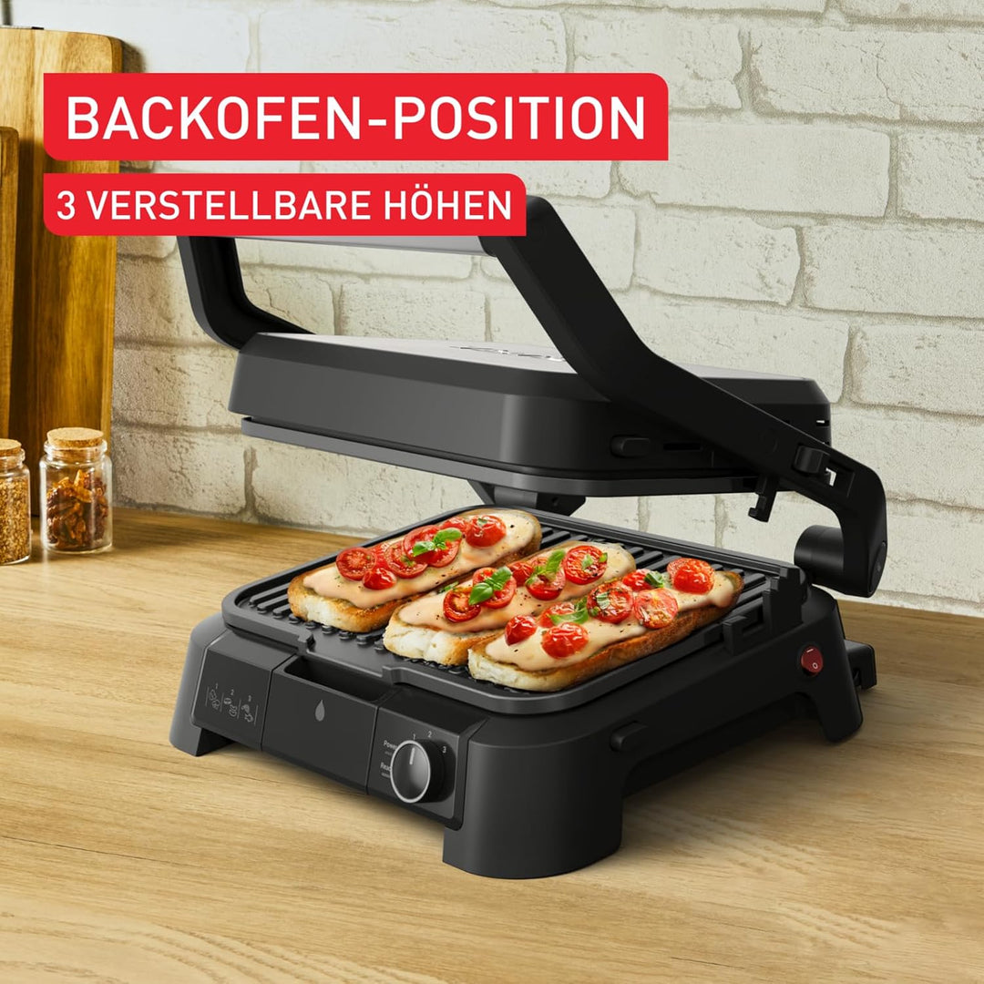 Tefal SuperGrill 3in1 Kontaktgrill, BBQ-Funktion, Ofenposition mit 3 Höhen, 600 cm² Grillfläche, reg