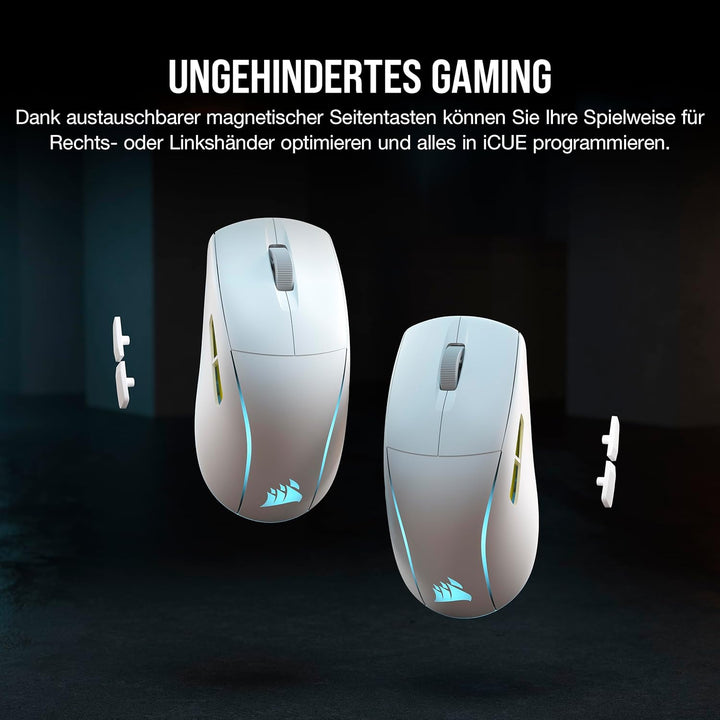Corsair M75 Wireless RGB Leichte FPS Gaming-Maus – 26.000 DPI – Austauschbare Seitentasten – iCUE-Ko