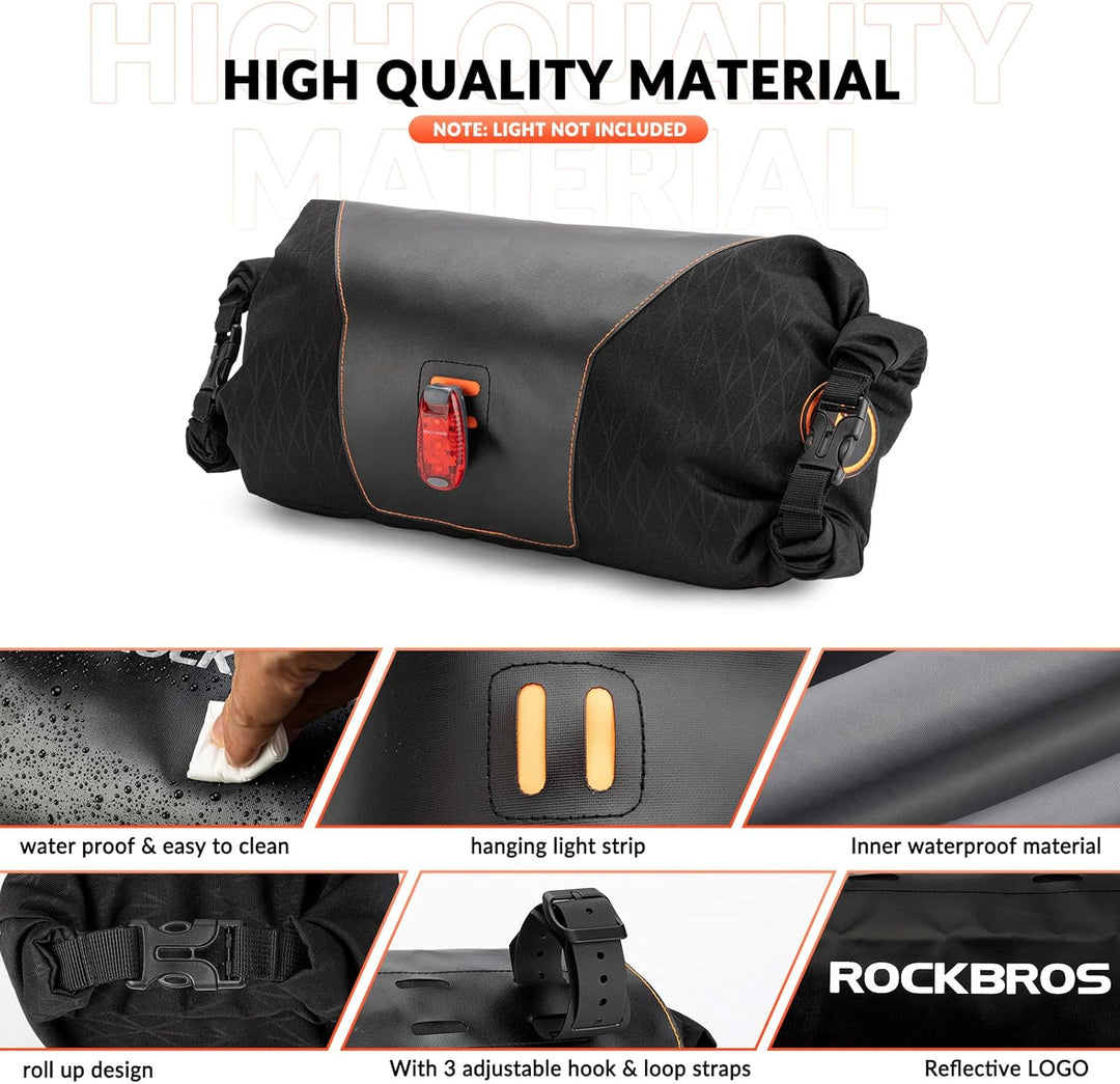 ROCKBROS Fahrradtaschen Set wasserdichte Lenkertasche + Rahmentasche + Satteltasche für Fahrrad, Bik