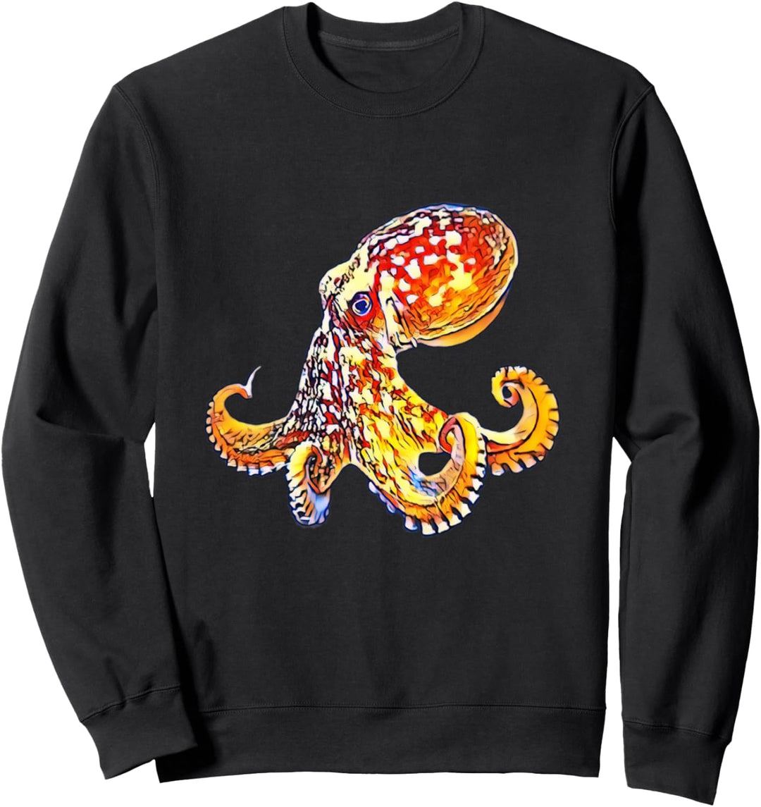 Oktopus Motiv Kraken Tintenfisch Tentakel Kalmare Octopus Sweatshirt