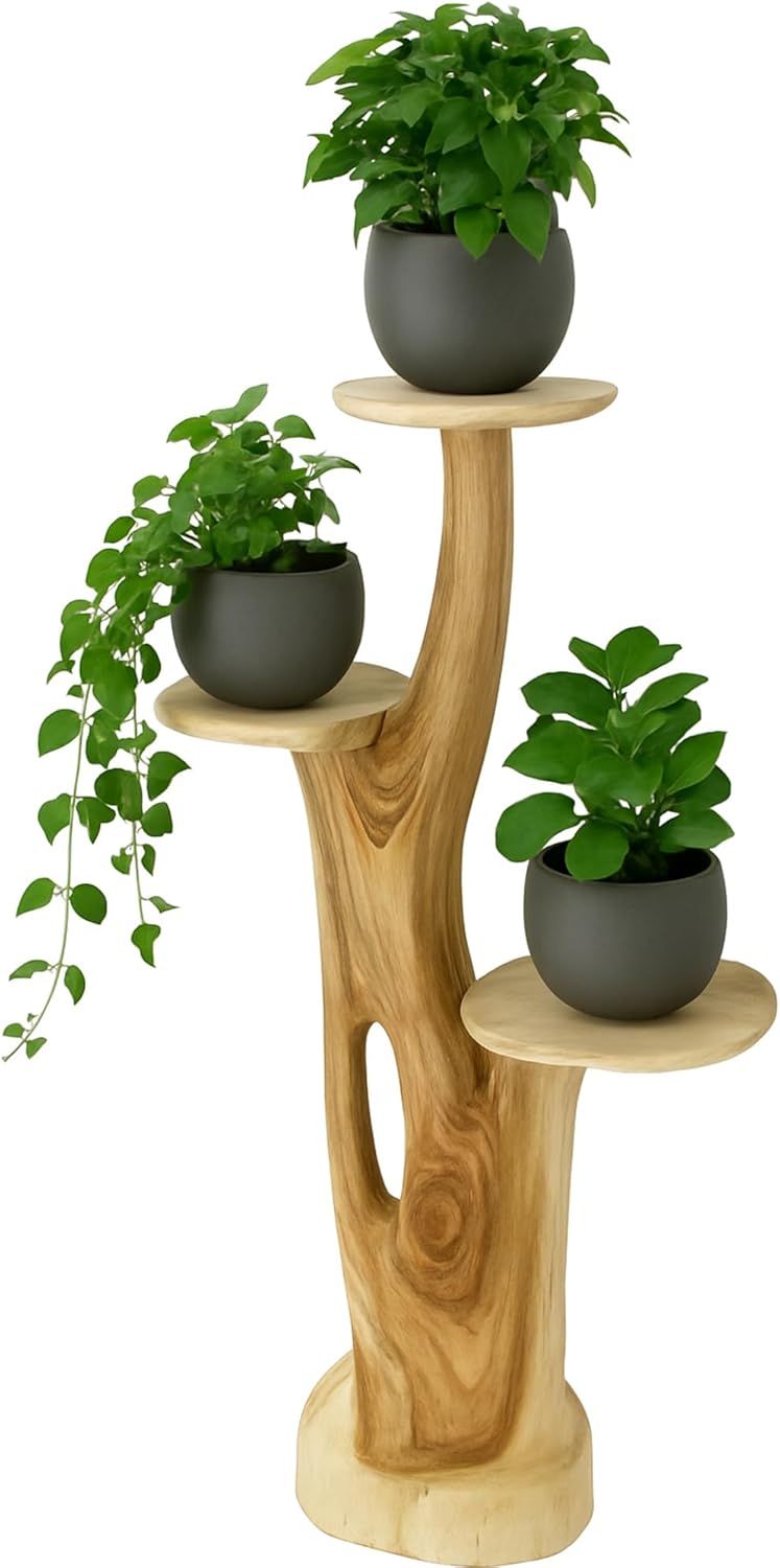 My-goodbuy24 Blumenständer Blumentreppe Blumenpodest Blumenhocker Pflanzen Blumen Treppe Holz Massiv