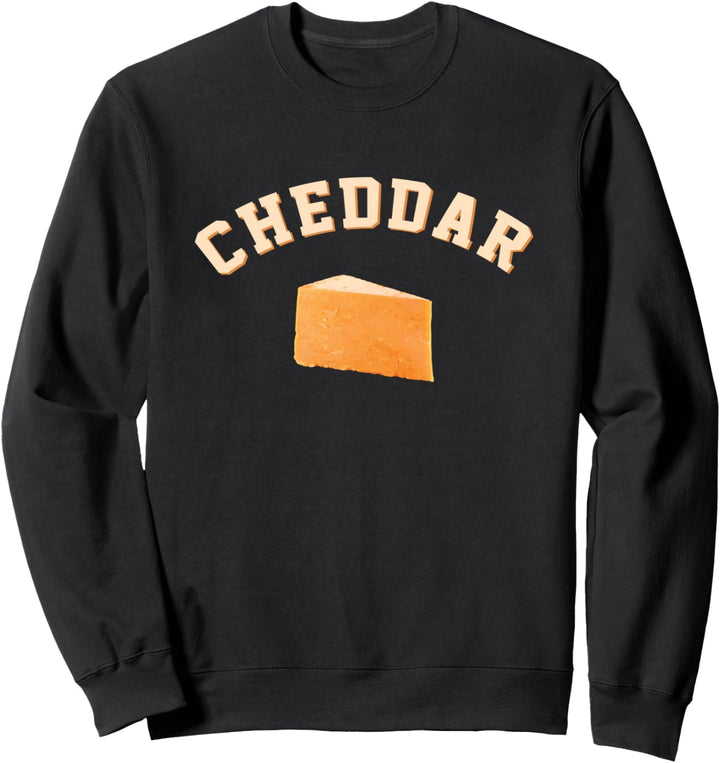 Cheddar Cheese lustiges College Team Maskottchen englisches Wort Sweatshirt
