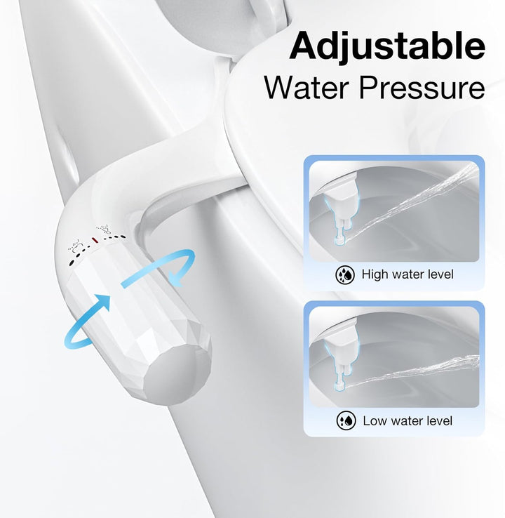 Bidet Aufsatz, Bidet Einsatz für Toilette Ultradünnes Minimalistisches Non-Electric Dual Nozzle Bide