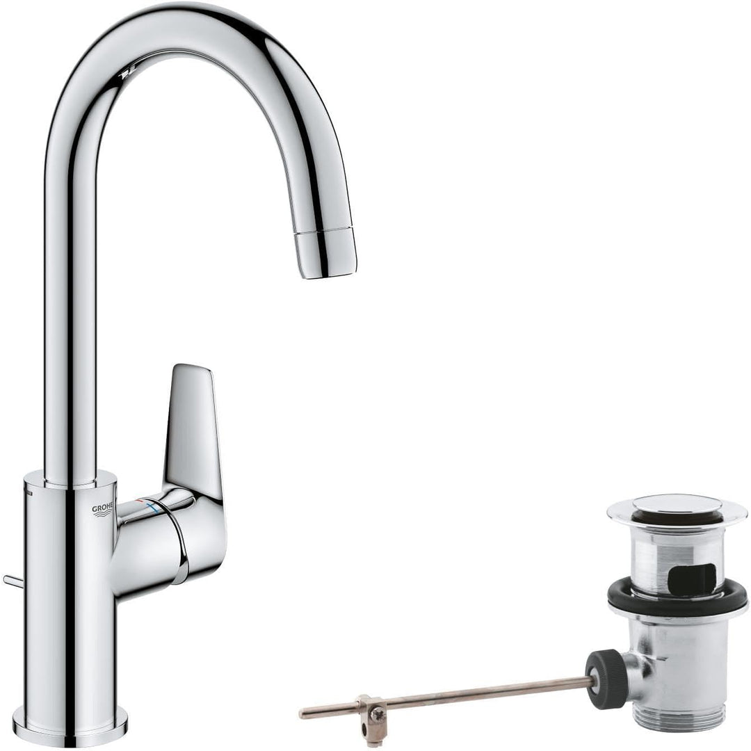 GROHE StartEdge - Einhand-Waschtischarmatur (wassersparend, langlebige Oberfläche, DN15, L-Size), ch