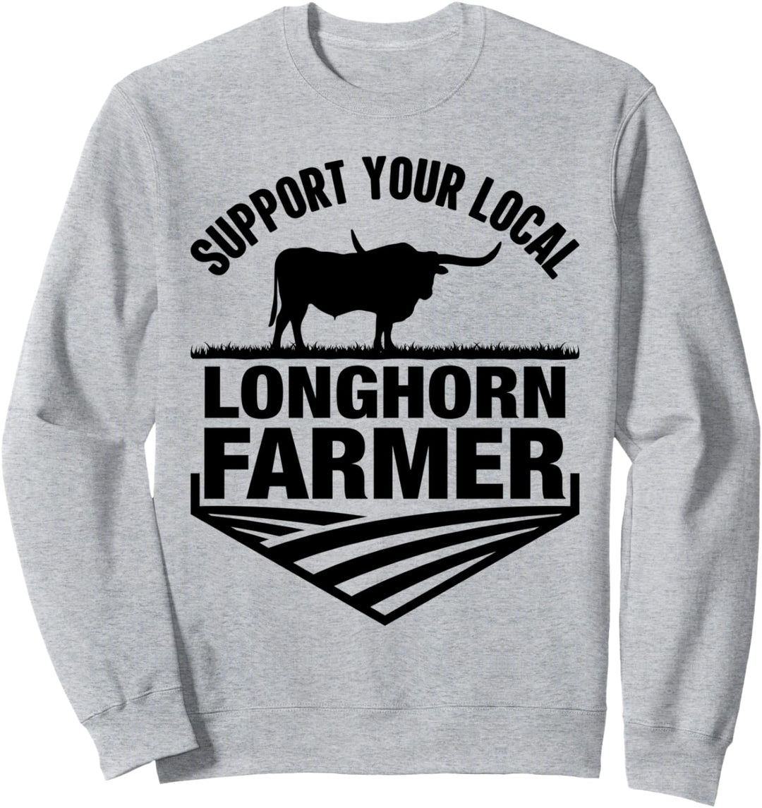 Unterstützen Sie Ihre lokalen Texas Longhorn Kuhbauer Sweatshirt