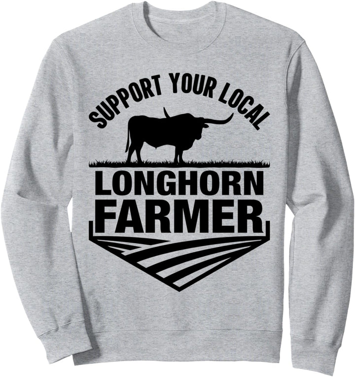 Unterstützen Sie Ihre lokalen Texas Longhorn Kuhbauer Sweatshirt