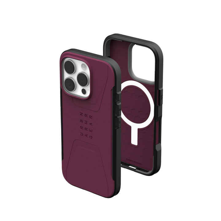 URBAN ARMOR GEAR Hülle für iPhone 16 Pro, 16cm, Civilian – Kompatibel mit MagSafe-Ladung, Robustes,