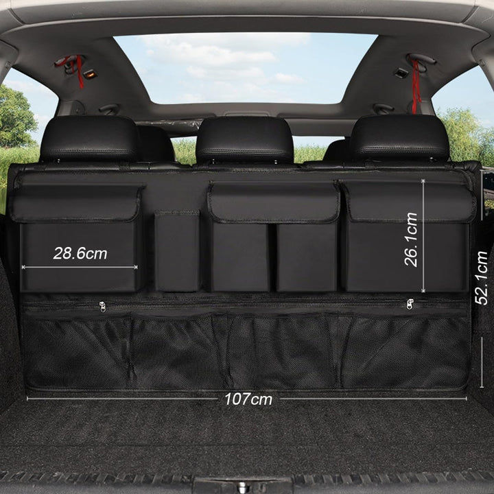 CGEAMDY Multifunktionale Auto Organizer Rücksitz, Kofferraum Organizer Auto, Oxford Tuch Auto Koffer