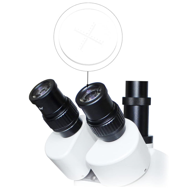 iplusmile Präzisions Mikrometer Mit Kreuzskala Glaslineal Für Umweltforschung Und Textilfaserprüfung