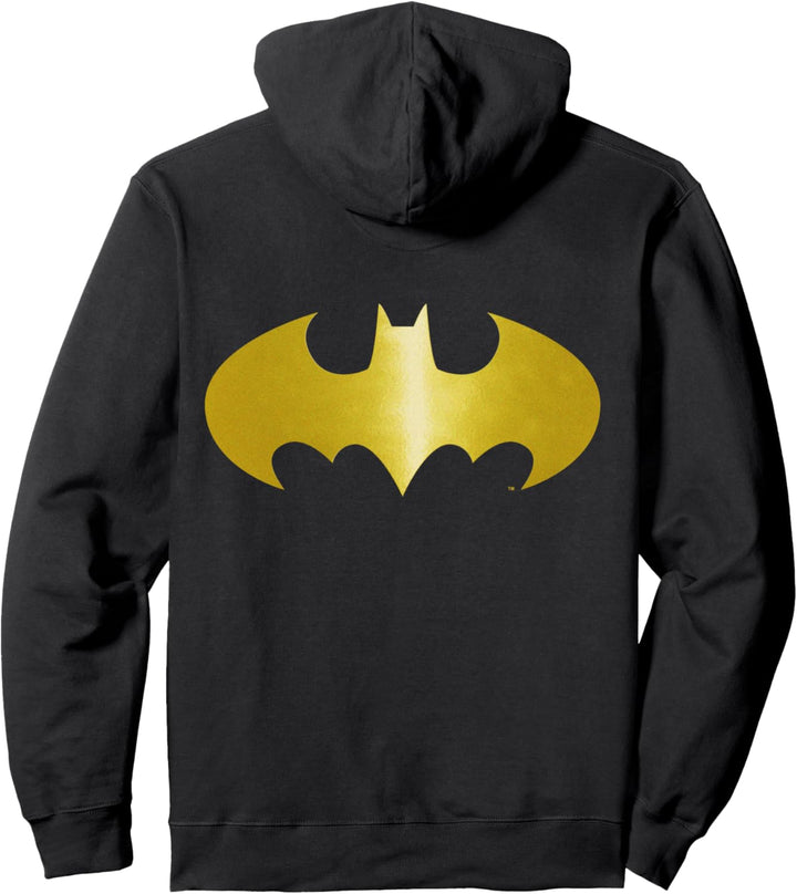 DC Batman-Logo, klassisch, metallisch Pullover Hoodie