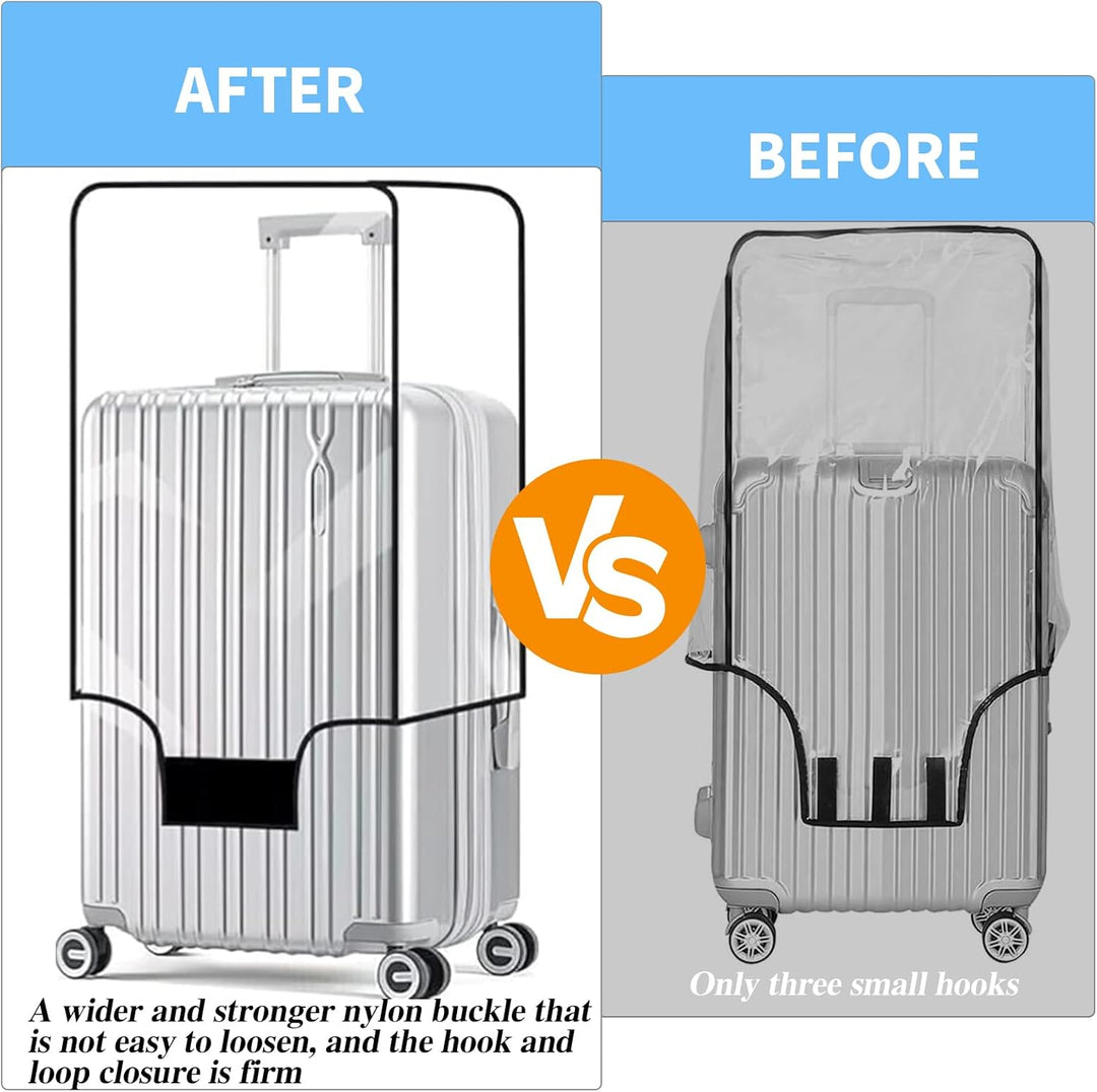 KEAGAN 3 Stück Kofferhülle Kofferschutzhülle Transparente PVC Koffer Schutzhülle Wasserdicht Staubdi