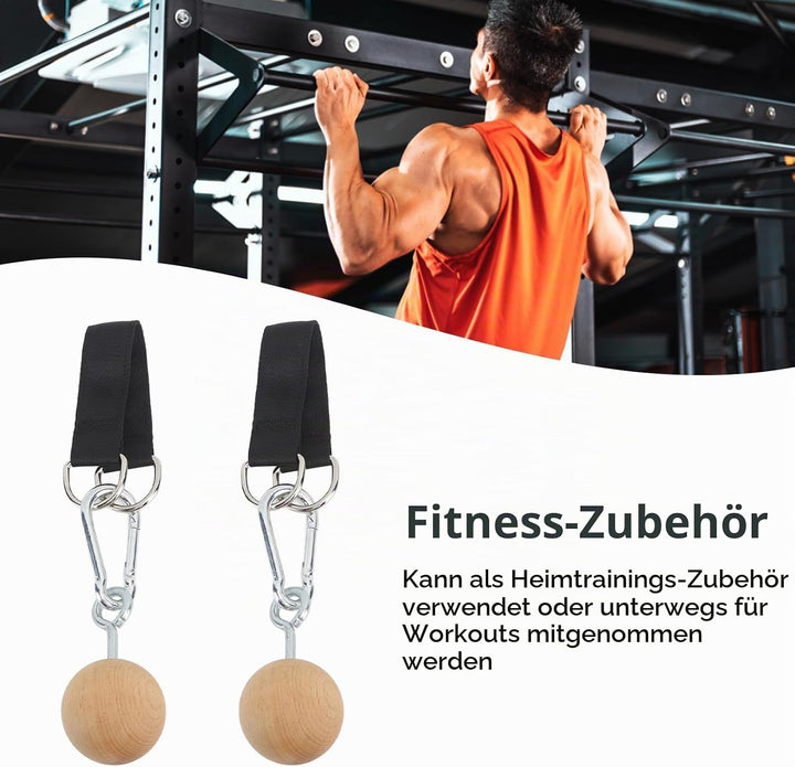 Holz Klimmzugbälle, rutschfeste Handgriffe, Krafttraining Geräte, Pull-Up Training für Fitness, Boul