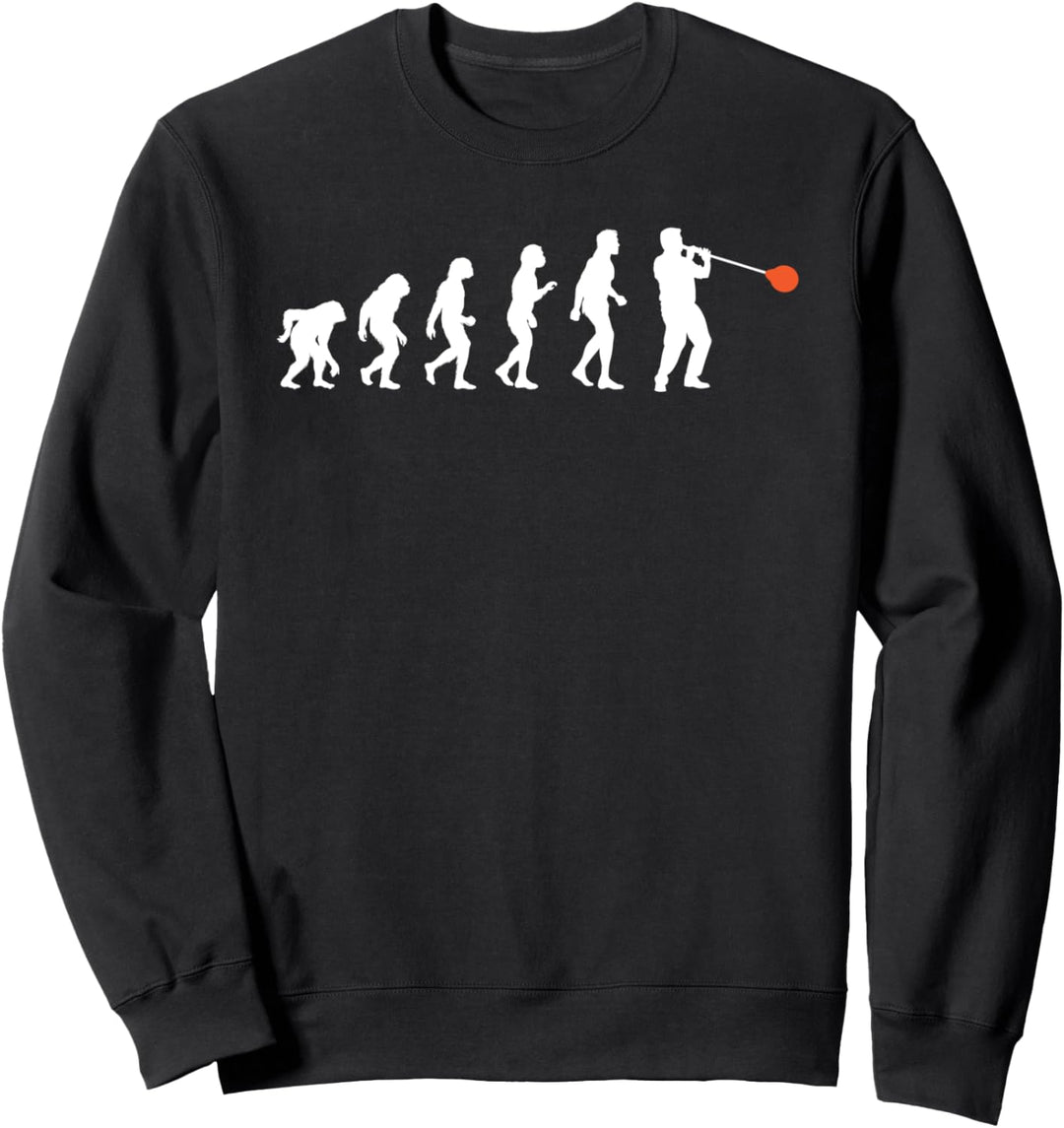 Glass blowing evolution - glassworking - glass blower gift Sweatshirt