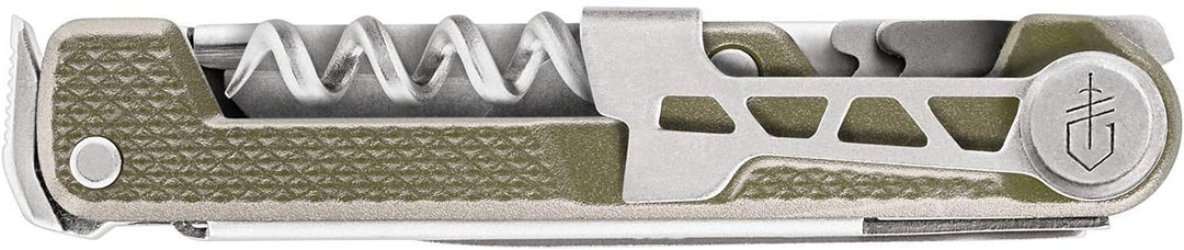 Gerber Taschenmesser mit 8 Funktionen, Multitool mit glatter Klinge, ArmBar Cork, Gold, Edelstahl/Al