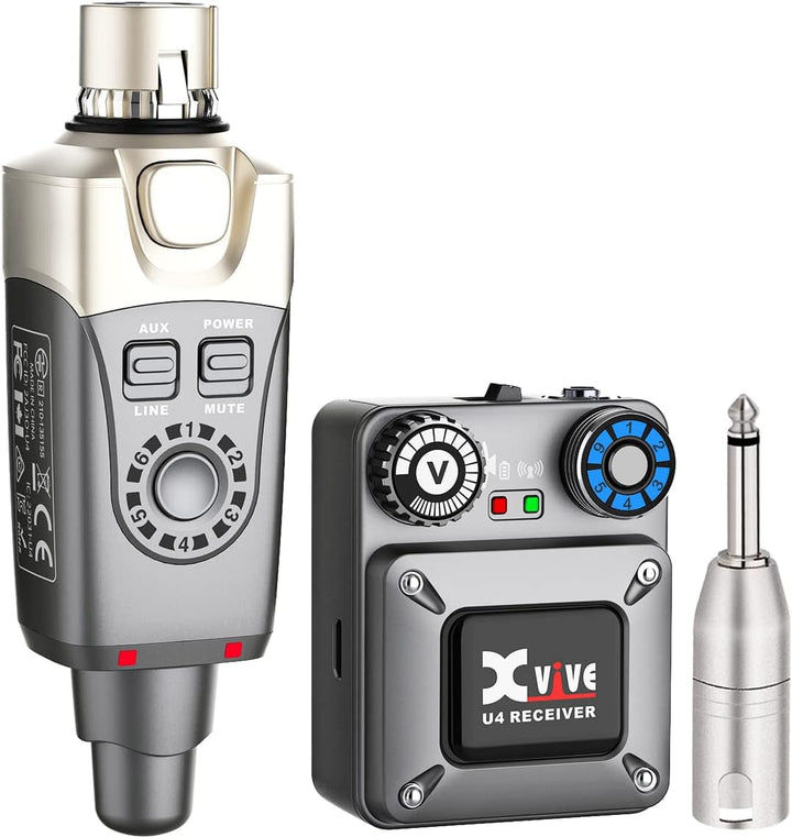 Xvive U4 In Ear Monitor Wireless System Professionelles Drahtloses IEM für Studio, Live-Performance