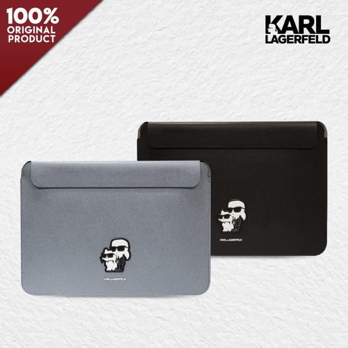Karl Lagerfeld Sleeve KLCS16SAKCPMG 16" Silber Saffiano Karl&Choupette