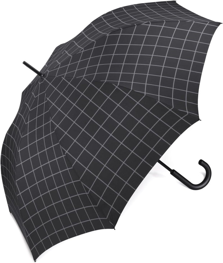 Esprit Herren Stockschirm Automatik Gents - Check Black, Check Black