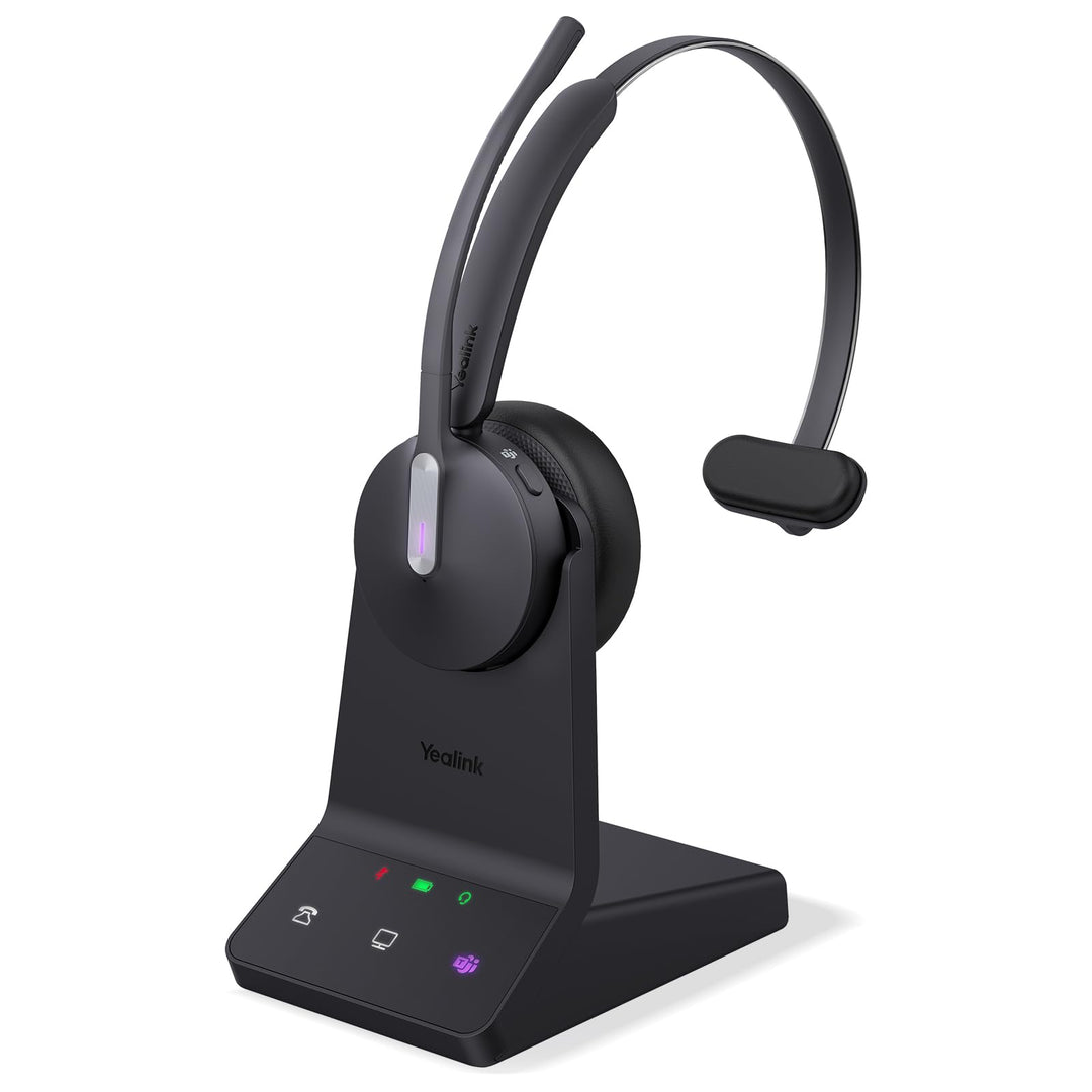 Yealink WH64 Wireless Headset mit Mikrofon,185 m Reichweite DECT & Bluetooth Mono Kabelloses Headset
