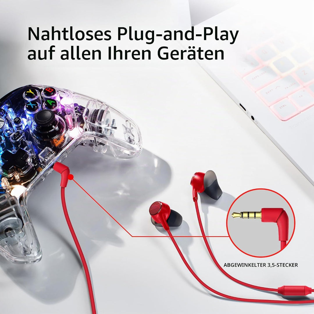 HyperX Cloud Earbuds III Gaming-Headset mit Mikrofon, Grössen XS bis L, Steuerung, Multi-Plattform,