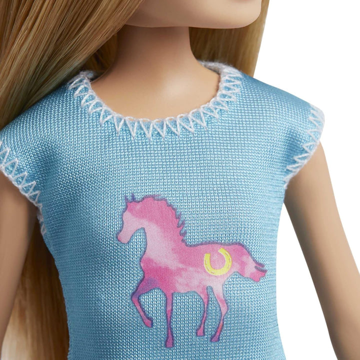 Barbie - Stacie Schwestern auf Pferd Playset mit Pferd und Sattel 2, mit Reitanzug, Spielzeug und Ge