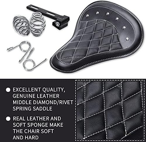 Bobber sitz Motorrad Leder Solo Sitz mit 3&