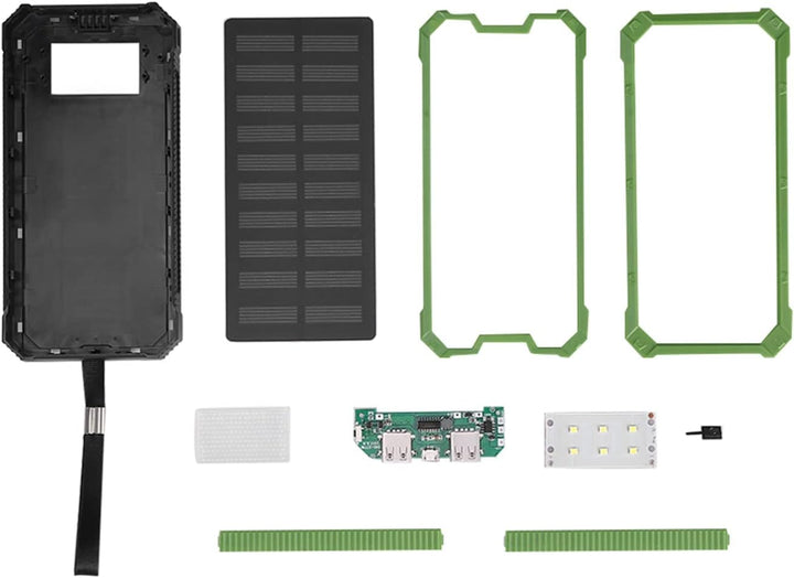 Solarladegerät Power Bank, 20000mAh Schnelles Aufladen Tragbar Doppeltes USB Solar Mobile Power Bank
