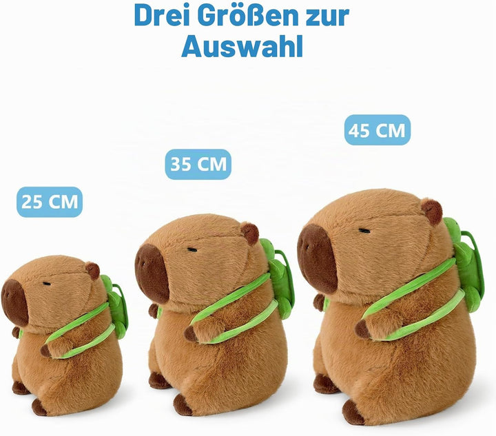 shownicer Plüschtier Capybara Kuscheltier mit Schildkröte Stofftier Kawaii Capybara Plüsch Kissen Sp