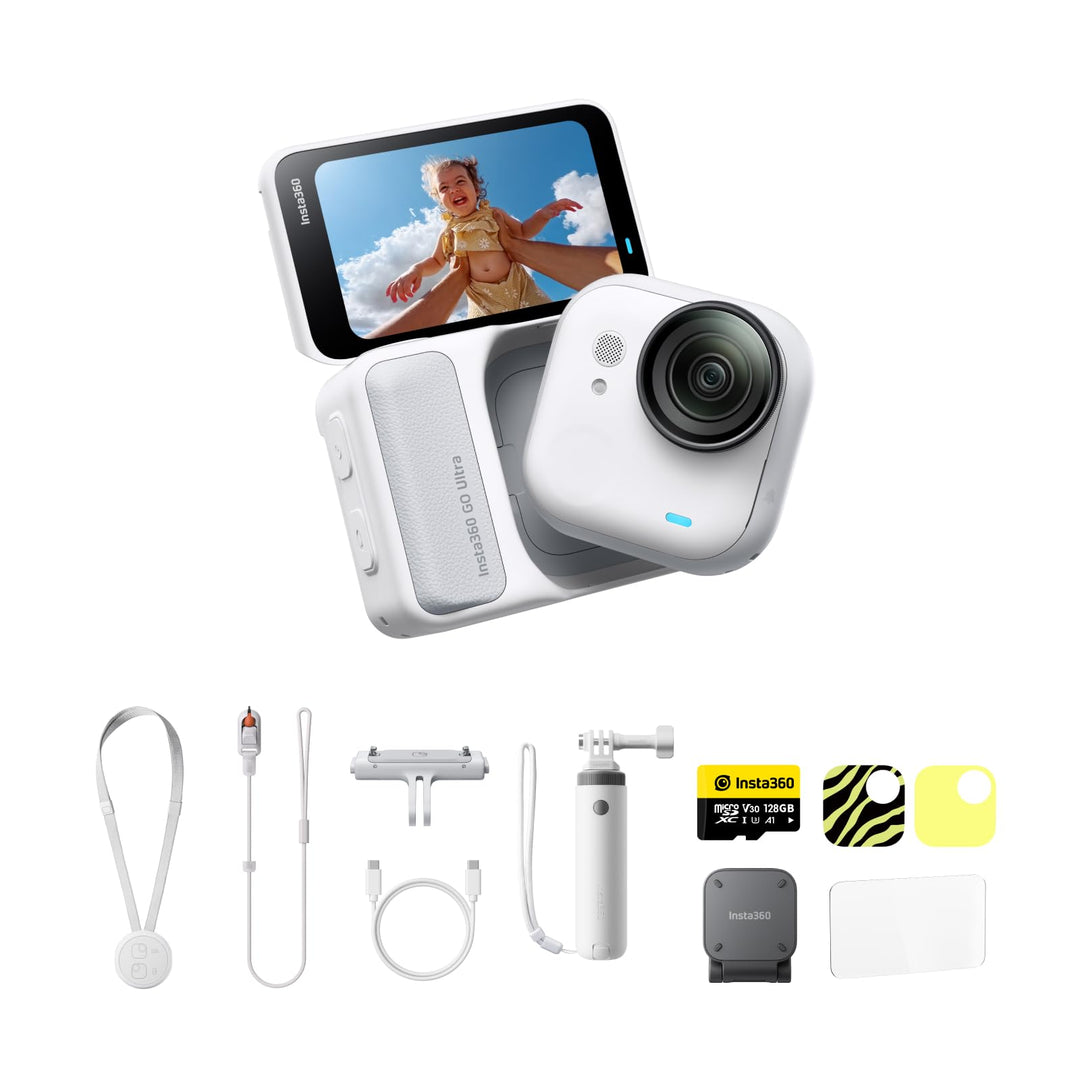 Insta360 GO Ultra Lifestyle-Bundle -Kleine 4K Vlogging-Kamera, Freihändig, POV-Kamera, 1/1,28"-Senso