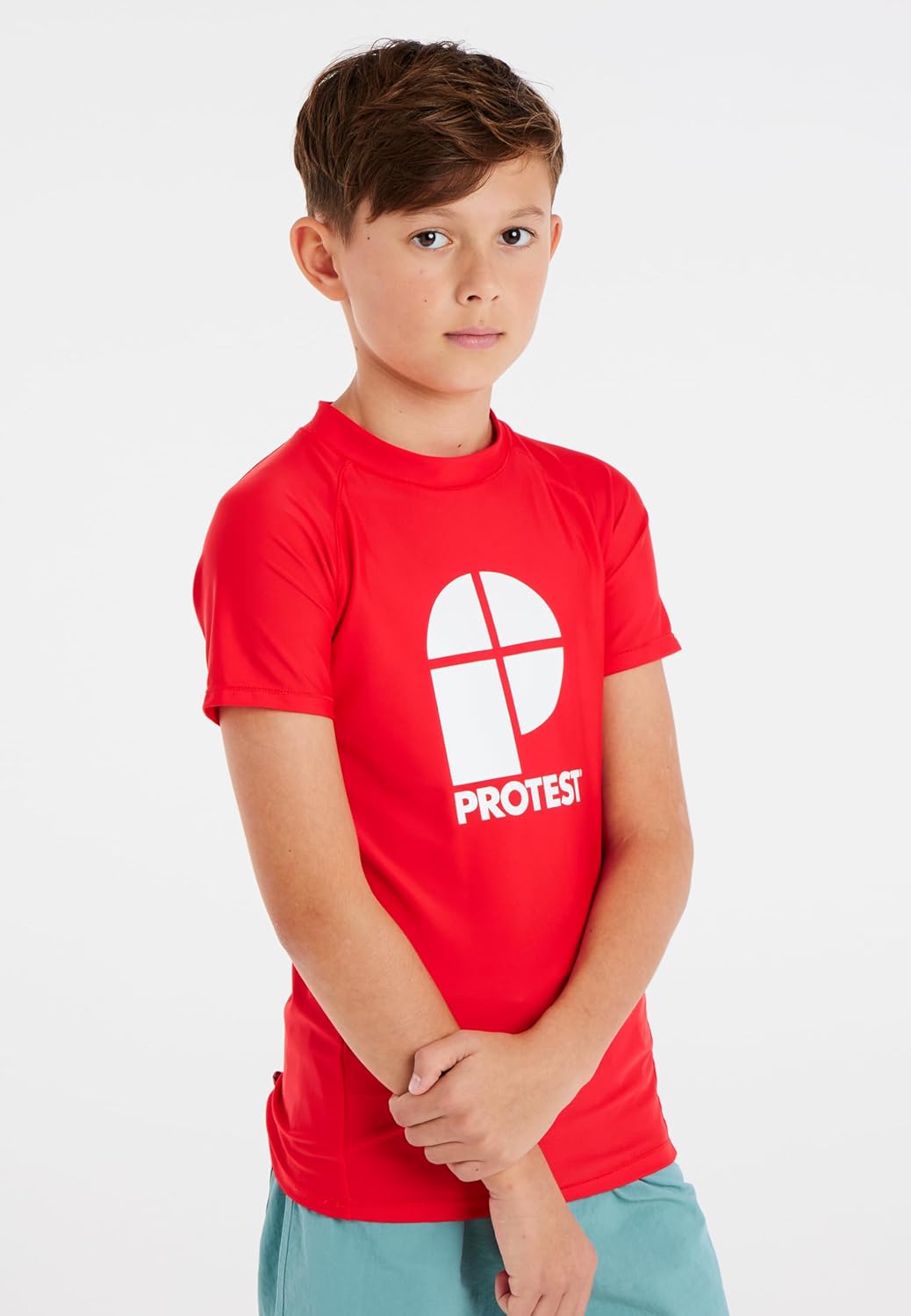 Protest Jungen Surf-t-Shirt PRTBERENT JR 104 Tomato, 104 Tomato
