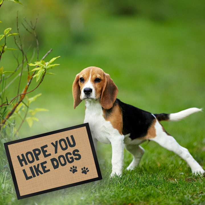 trendaffe Fussmatte Hope You Like Dogs mit Pfotenabdruck - Türmatte Hund Haustier 40 x 60 cm (Rechte
