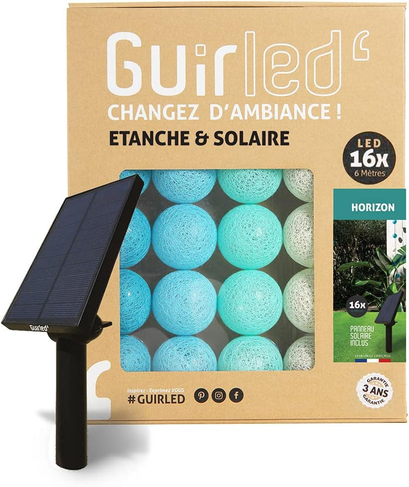 GuirLED - Aussengirlande mit Lichtkugeln LED-Guinguette - Wasserdicht IP55 - Hocheffizientes Solarpa