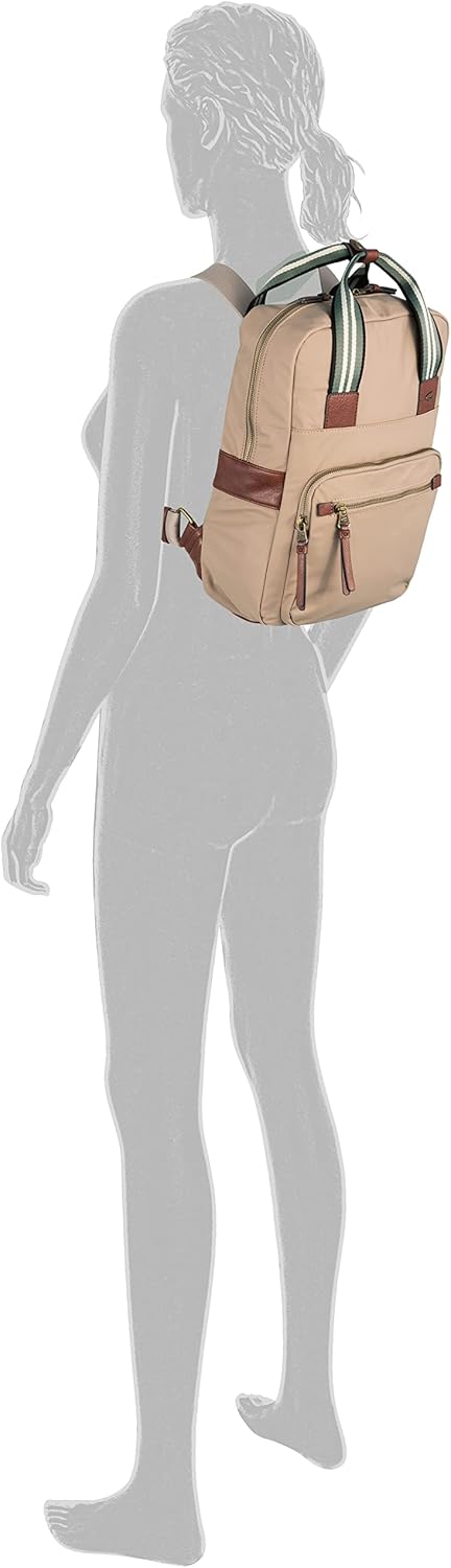 camel active bags Bari Damen Rucksack Backpack, 14 L Beige Beige 29x14x35, Beige 29x14x35