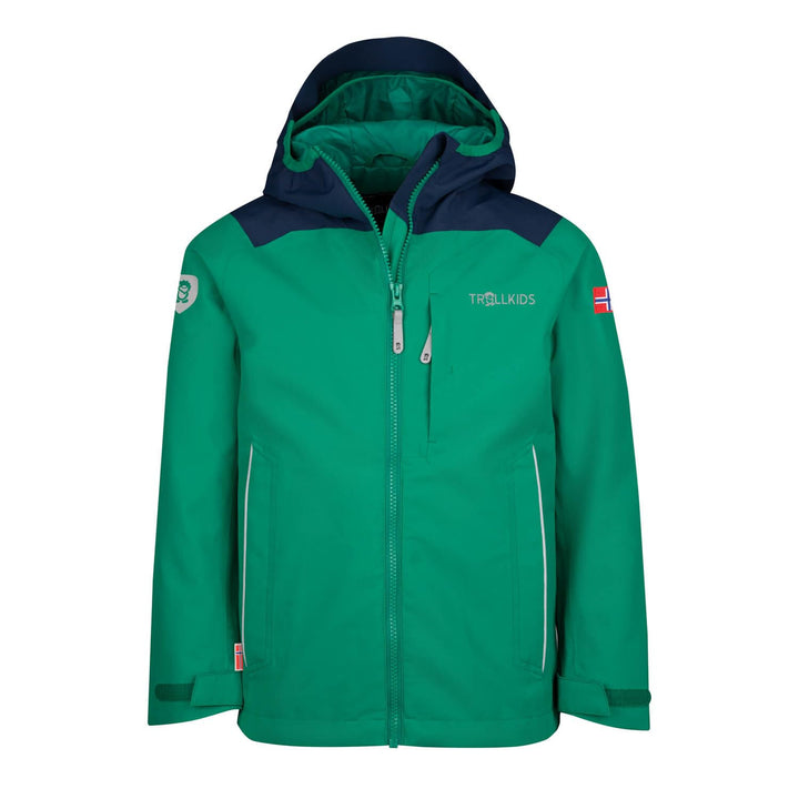 Trollkids Bergen Regenjacke 92 Pfeffergrün/Marineblau, 92 Pfeffergrün/Marineblau