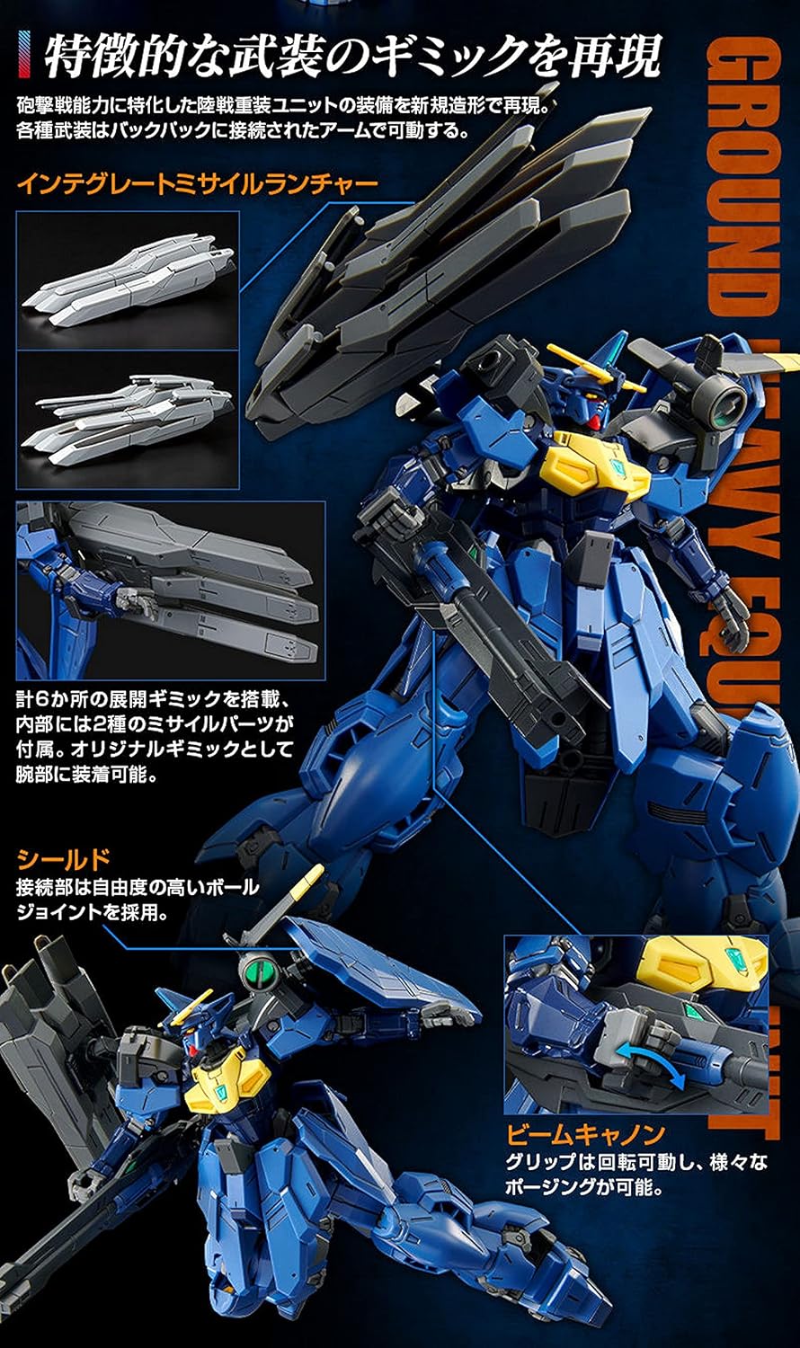 'BANDAI Premium P Gundam Geminass 02 Ground Heavy Equipment Expansion Parts HG 1/144 Model Kit