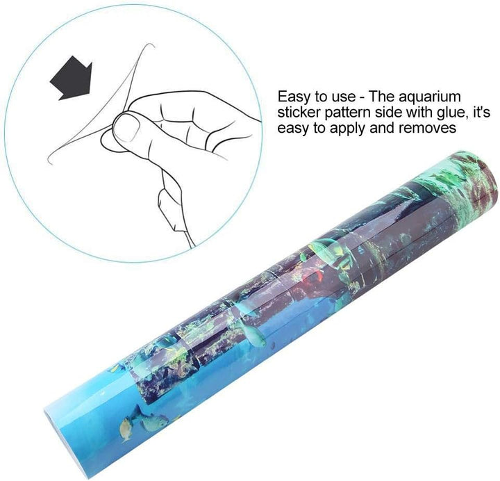 Aquarium Poster, PVC Coral Aquarium Hintergrund Unterwasser Poster Aquarium Wanddekoration Aufkleber
