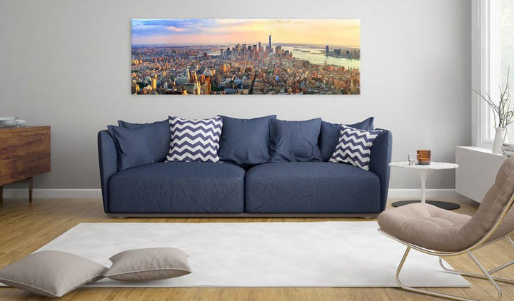 murando - Wandbilder XXL New York 120x40 cm 1 tlg - Wand Deko Vlies Leinwand Bilder Gross Wanddeko W