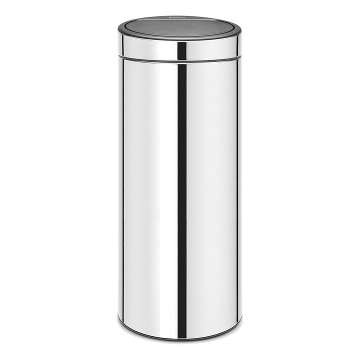 Brabantia 115325 Touch Bin New mit herausnehmbaren Kunststoffeinsatz, Brilliant Steel, 30 l Brillian