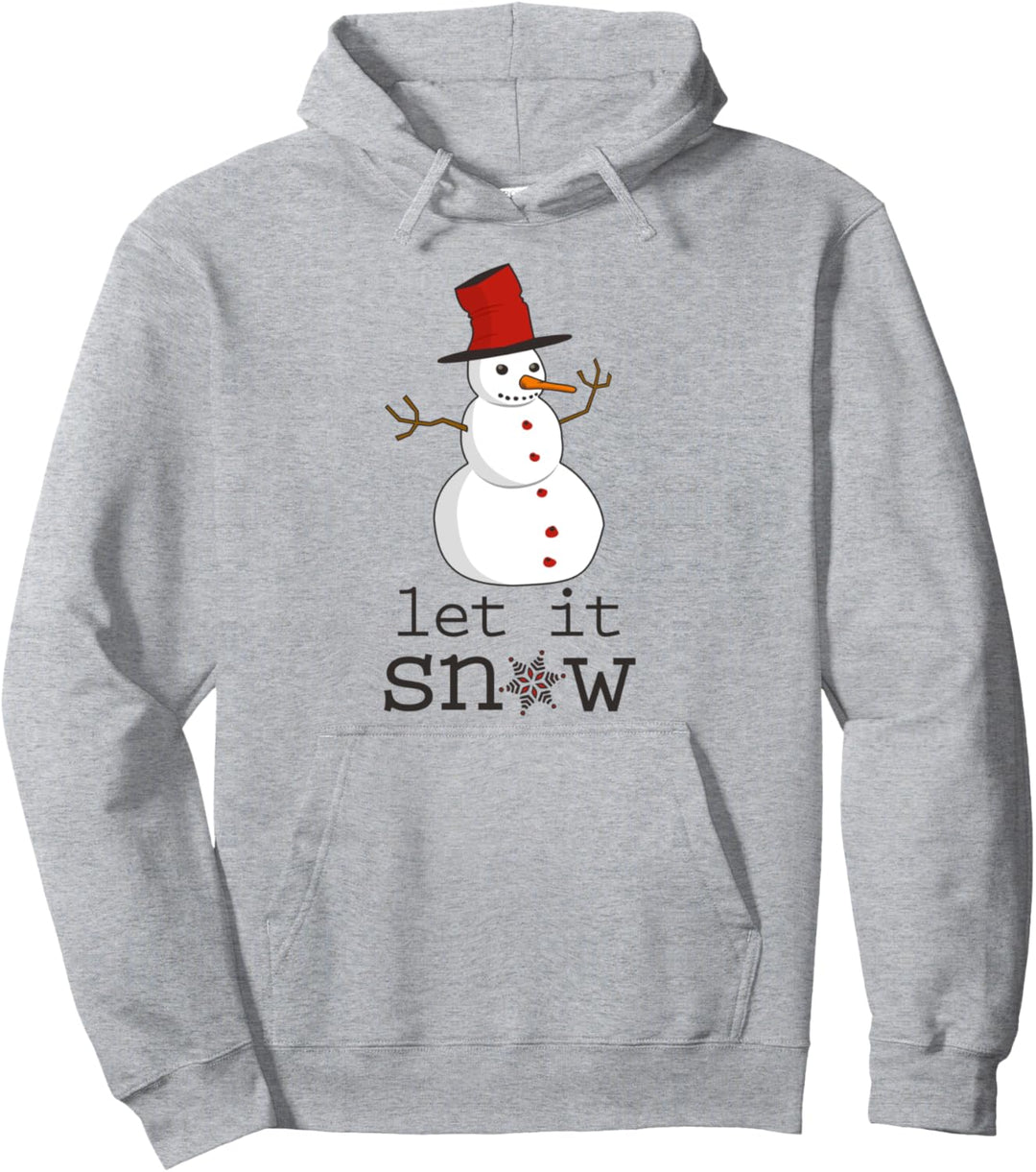 Lassen Sie es Schnee Schneemann Weihnachtsferien Winter Pullover Hoodie