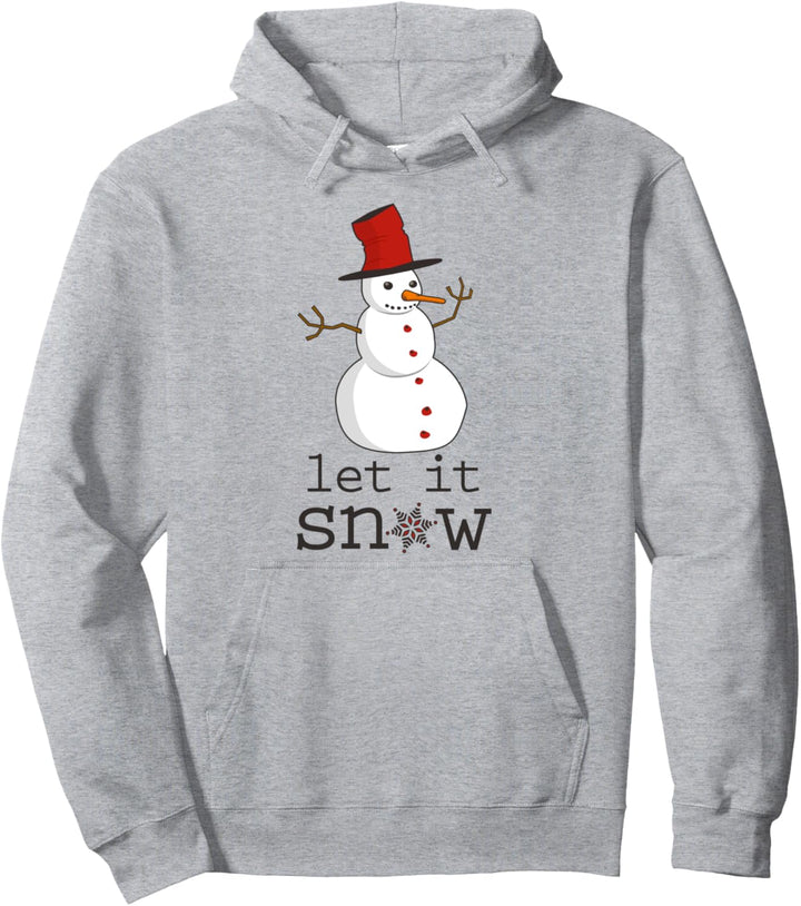 Lassen Sie es Schnee Schneemann Weihnachtsferien Winter Pullover Hoodie