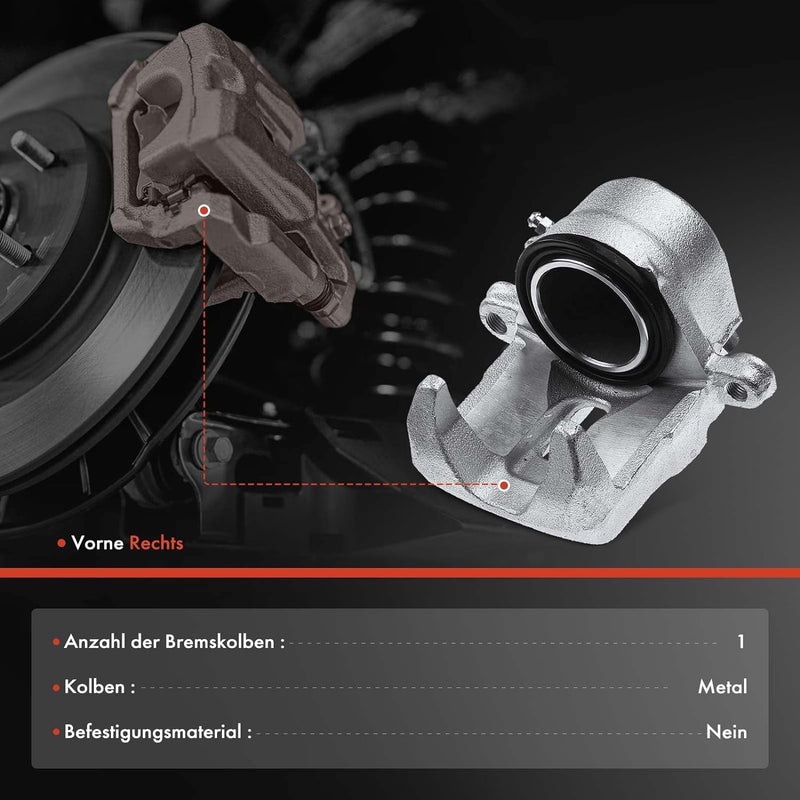 Frankberg Bremssattel Bremszange Vorderachse Rechts Kompatibel mit Grand Vitara I FT HT GT 2.0L 2.5L