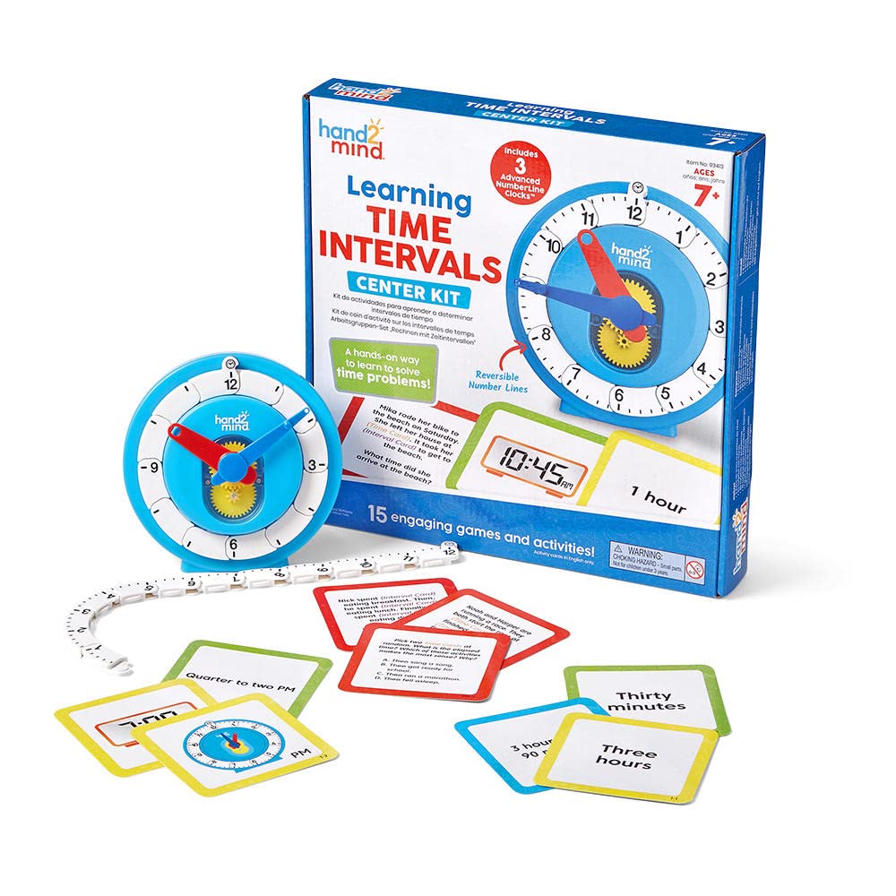 Learning Resources Arbeitsgruppen-Set „Rechnen mit Zeitintervallen“, 16 Spiele und Aktivitäten, Zahl