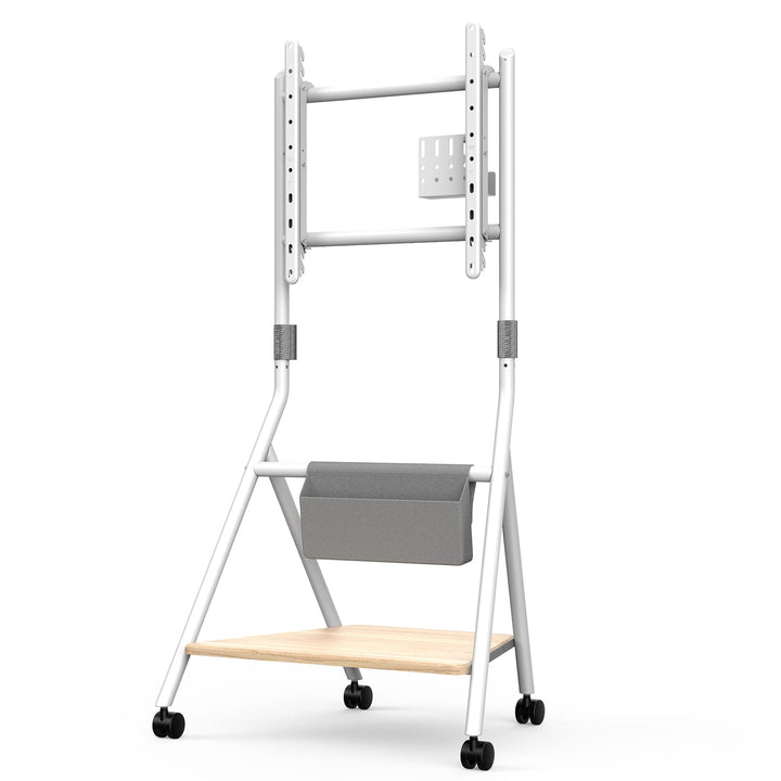 FITUEYES Design Mobiler TV Ständer Rollbar, TV Stand für 46 50 55 60 65 Zoll TV bis 40kg, Höhenverst