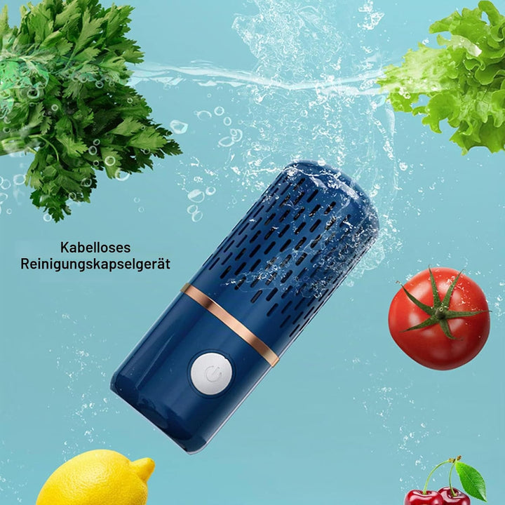 Obst- und Gemüsewaschmaschine, Kabelloses USB-Ladegerät, Tragbarer Obst- und Gemüsereiniger, Kapself