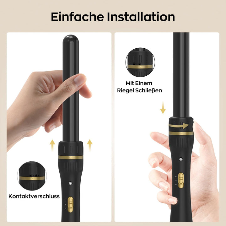 Welleneisen für Haare Keramik Set 6-in-1 Lockenstab mit Verschiedenen Aufsätzen Einstellbare 9-32mm