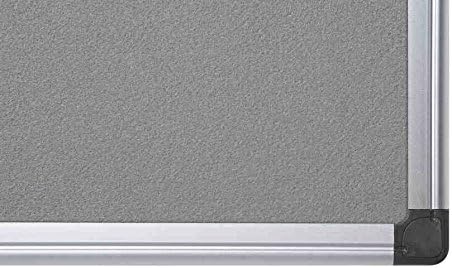 Bi-Office FA0242170 Pinnwand Maya, Filztafel Mit Aluminiumrahmen, Graue Filzoberfläche, 60 x 45 cm G