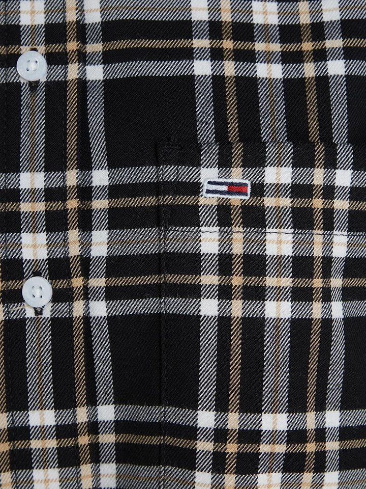 Tommy Jeans Damen Tjw Check Overshirt Gewebte Oberteile S Black Check, S Black Check