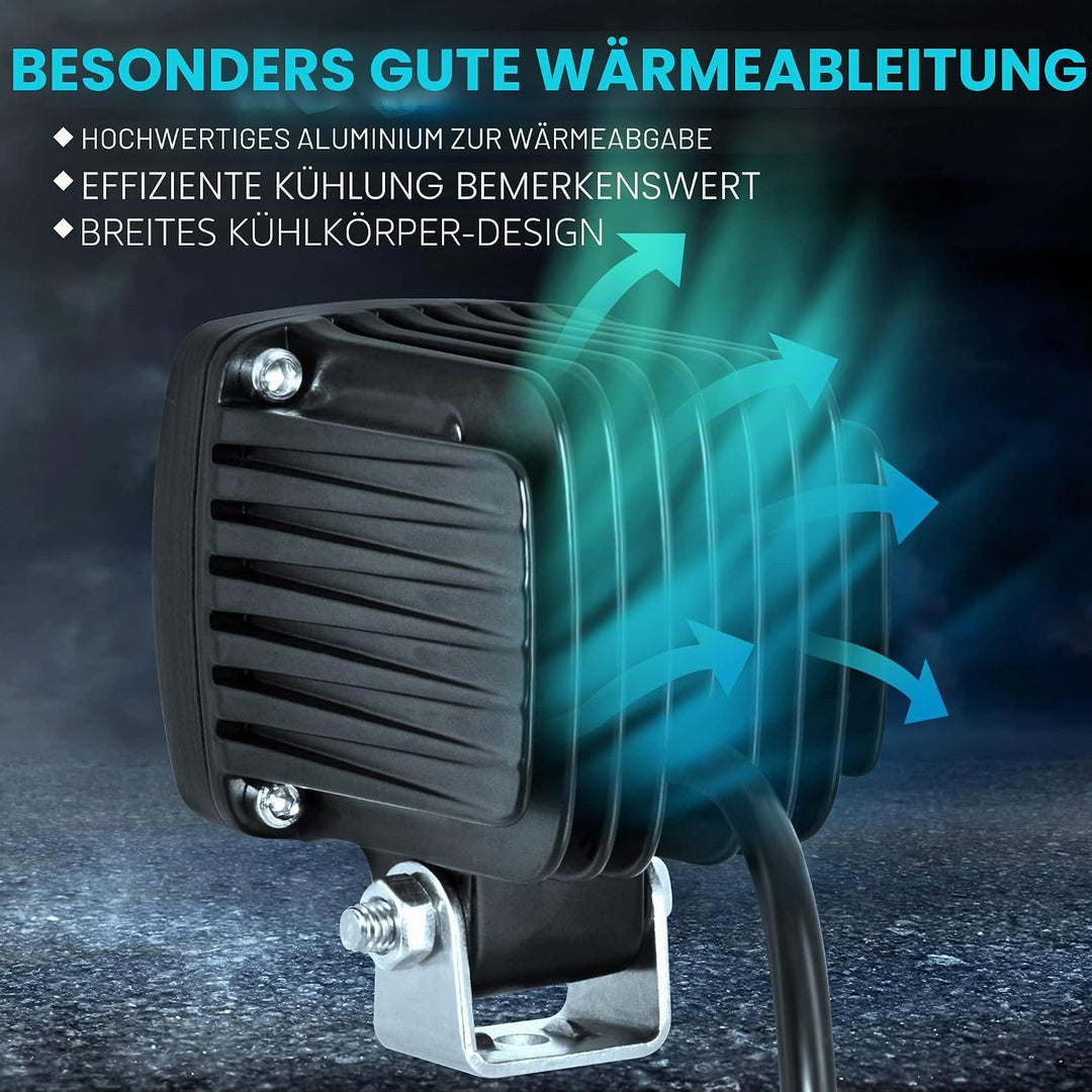 Dinfu 10W Led Blau Gabelstapler Licht Warenhaus Sicherheitswarnleuchte 12-100V, Blau