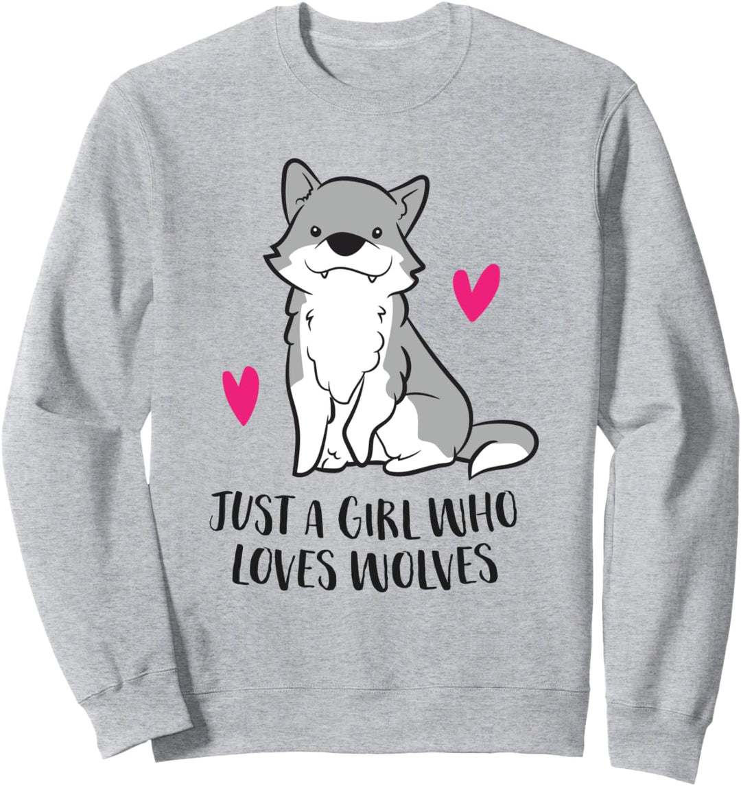 Nur ein Mädchen, das Wölfe liebt Sweatshirt