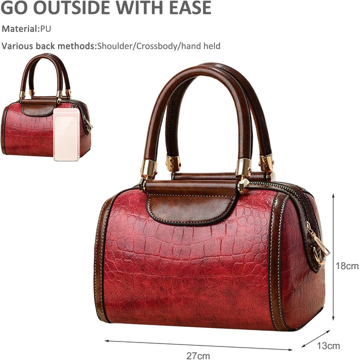 NICOLE & DORIS Handtasche Damen Designer Umhängetasche Mode Schultertaschen PU Leder Satchel Handtas